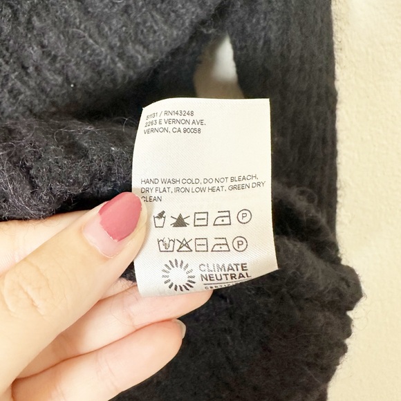 Reformation Oberon Sweater Black Off Shoulder Alpaca Wool Blend Small - Picture 8 of 9